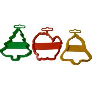 Vintage Wilton Cookie Cutters Christmas Tree Turkey Bell‎ 1992 and 1993